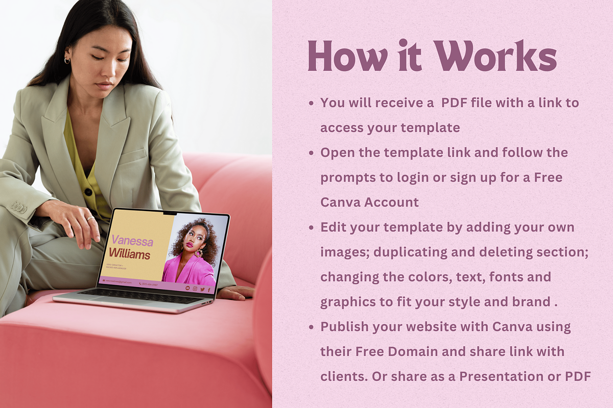 Colorful UGC Portfolio Website Canva, a Landing Page Template by The Chaos Project (Photo 8 of 8)