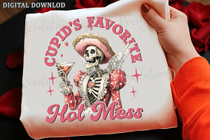 Funny Valentine's Day Skeleton PNG, an Illustration by OK Design