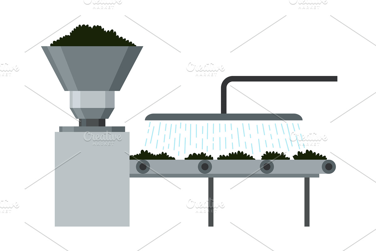 Olive washing equipment. Vector, an Illustration by the8monkey
