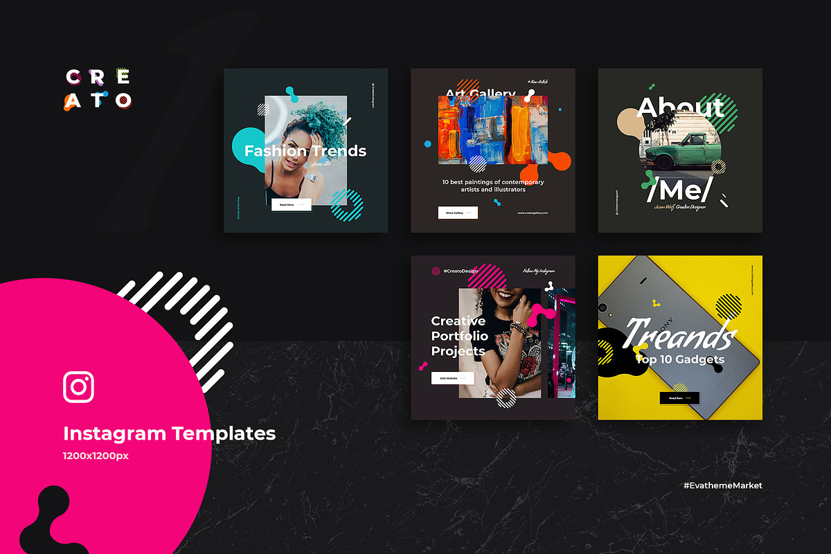 Creato Social Media Templates, a Social Media Template by Creatoly (Photo 3 of 10)