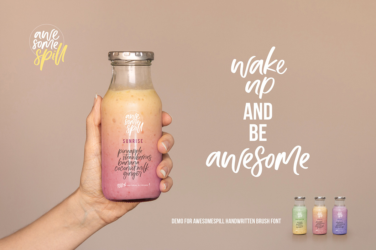 Awesomespill | handlettered font, a Handwritten Font by Minna Kaario (Photo 3 of 9)