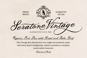 Seratone Vintage Wedding Script
