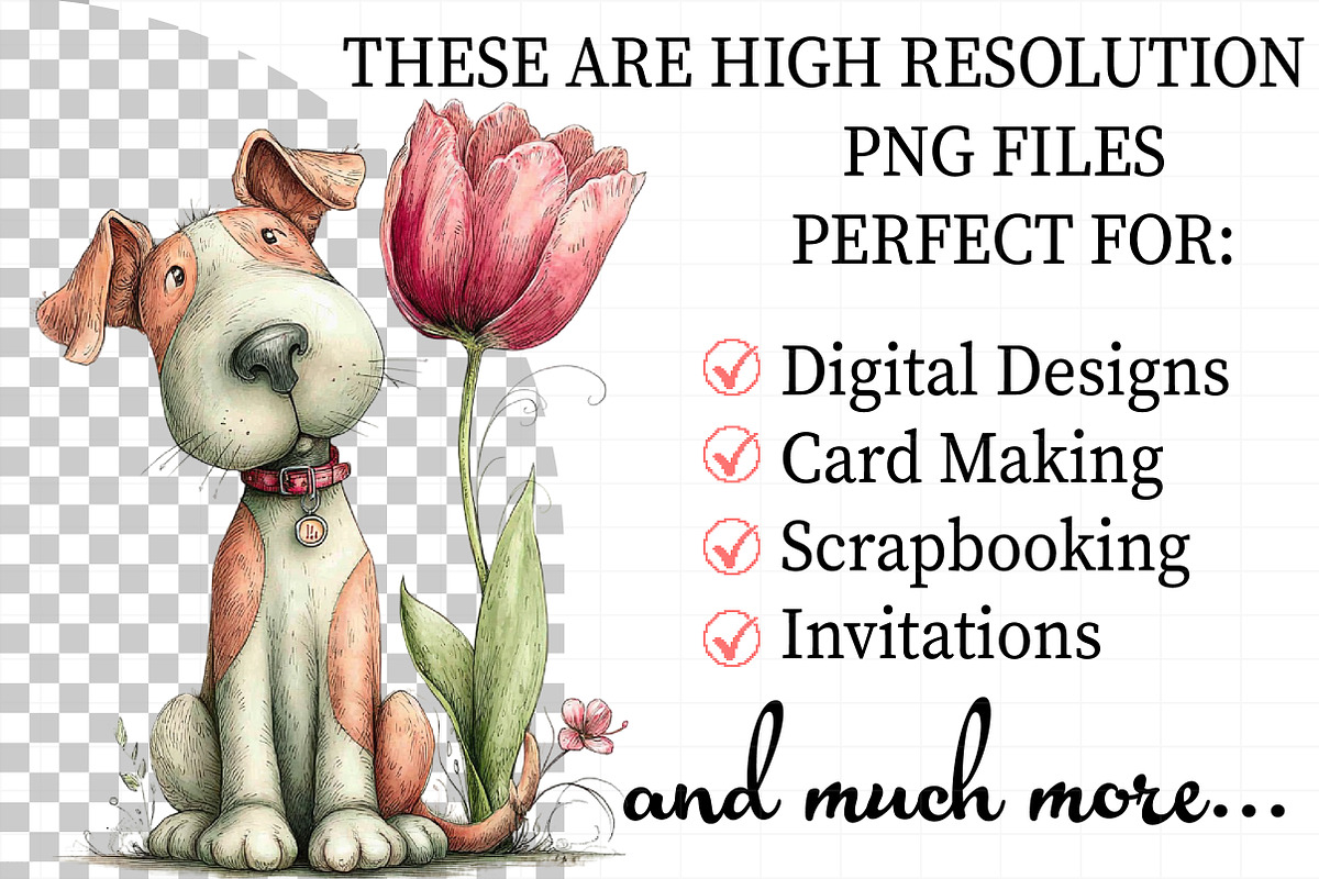 Whimsical Spring Funny Dog Clipart, an Illustration by Daily.Designs (Photo 2 of 7)