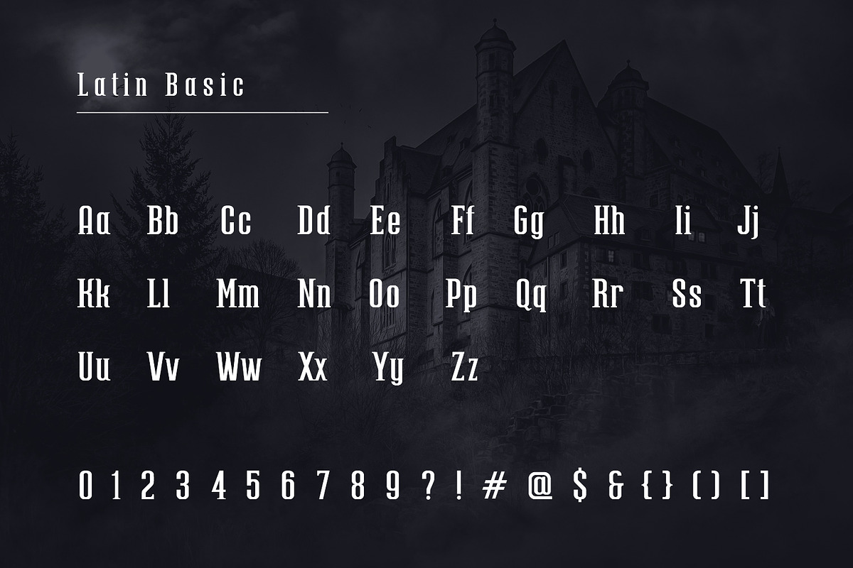 'DRACULA' Multi Language Serif Font preview 6