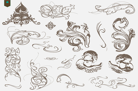 vector decorative swirls ornaments