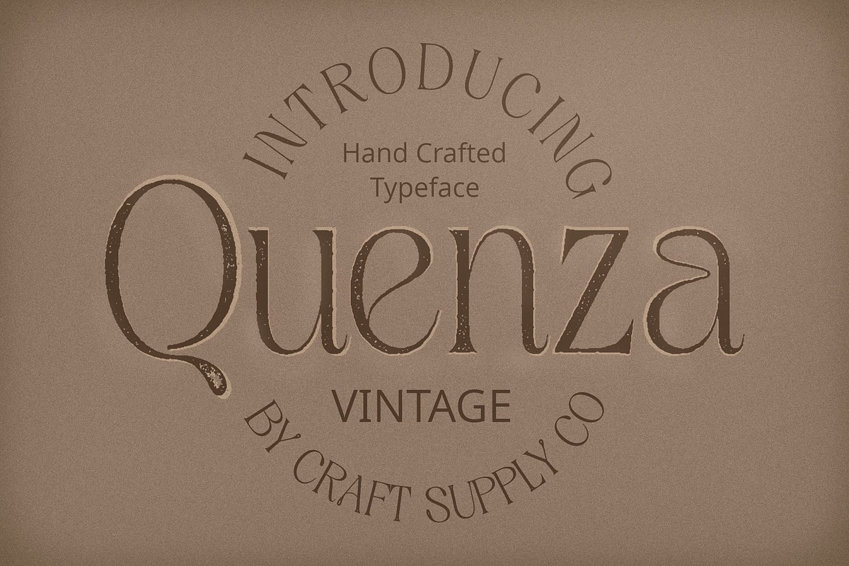 Quenza Vintage, a Serif Font by Craft Supply Co. (Photo 1 of 8)