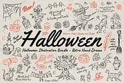 Hand Drawn Spooky Halloween Clipart, an Outline Icon by Baleee (Thumbnail 1 of 5)