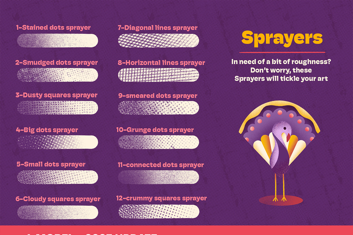 Dirty Halftones Photoshop Brush Set, a Brush Add-On by Shoutbam (Photo 7 of 11)
