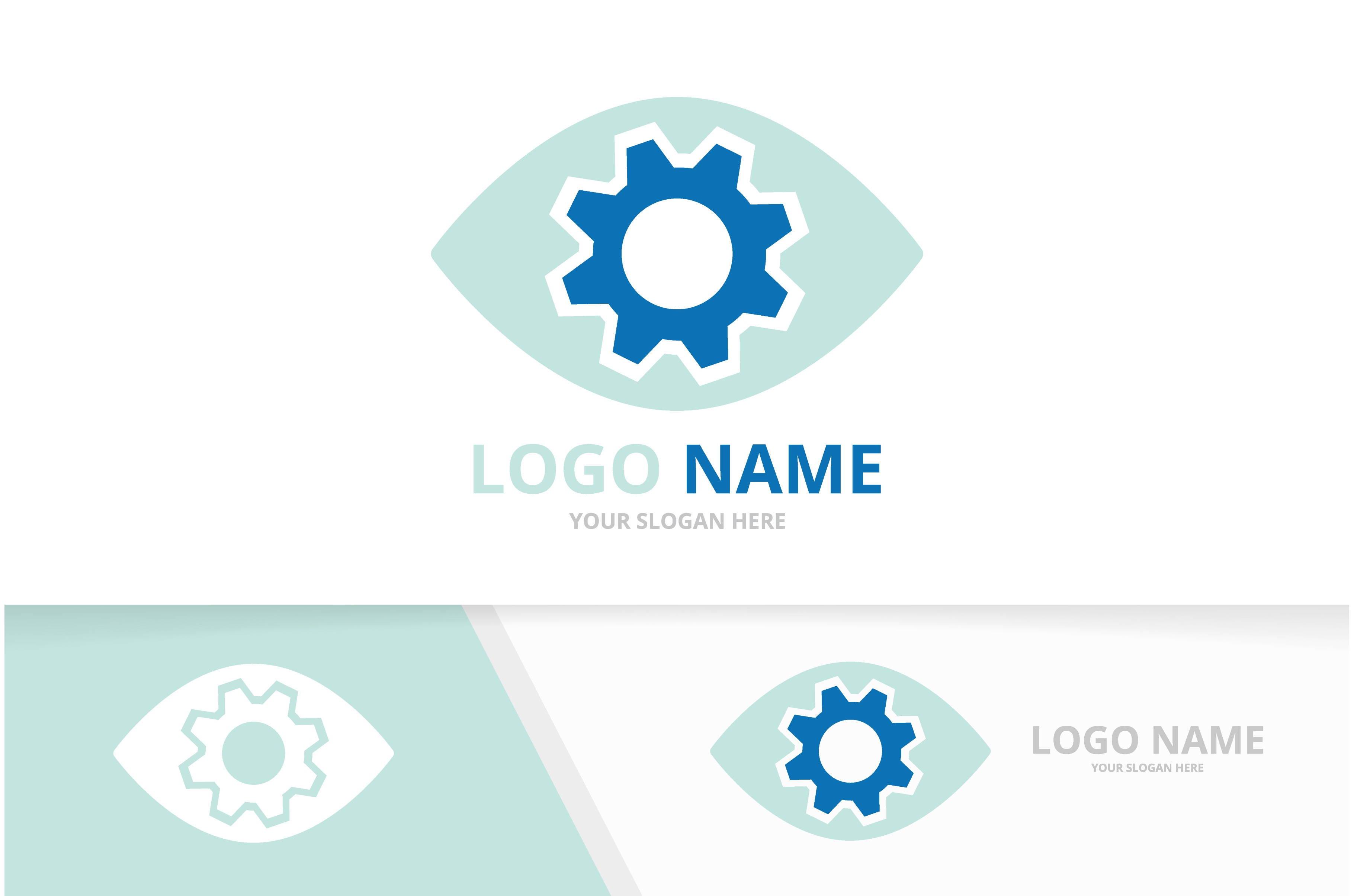 Vector eye and gear logo combination, a Branding & Logo Template by ...