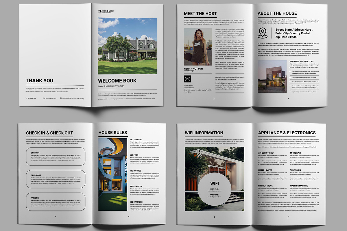 House Rental Welcome Book, a Brochure Template by MightyDesign (Photo 2 of 6)