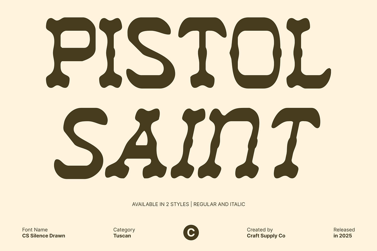 CS Silence Drawn, a Serif Font by Craft Supply Co. (Photo 2 of 8)