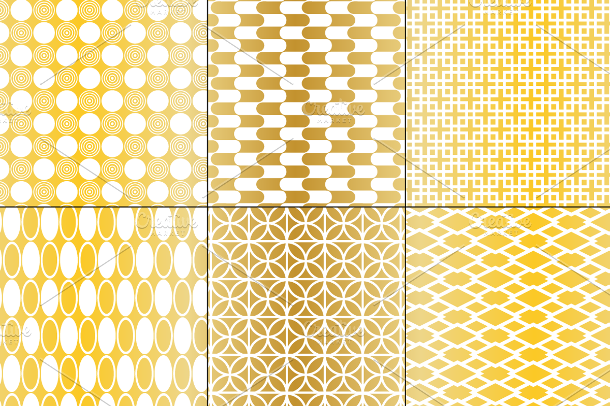 Metallic Gold Seamless Geometrics preview 4