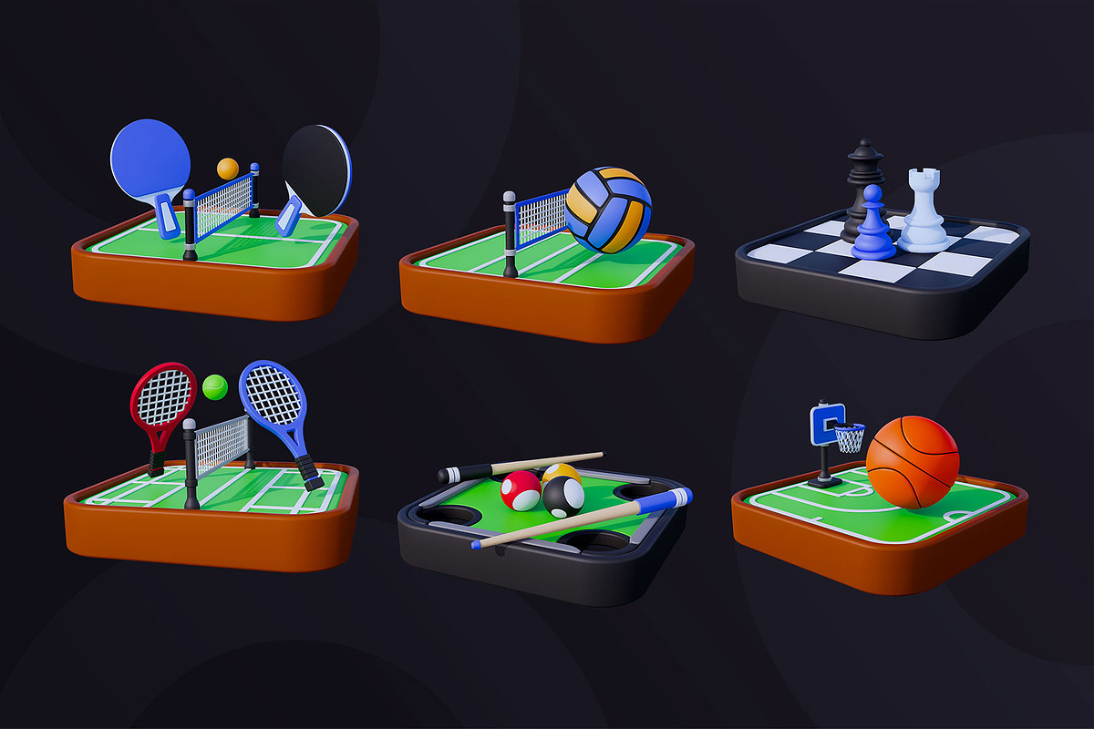 Sport and Game 3D Icon Pack #3, an Object 3D Model by deviapuspitasari2 (Photo 2 of 2)