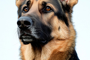Closeup portrait of a german shepherd dog with focused expressio, an Animal Photo by José Manuel Gelpi