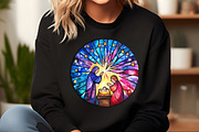 Round  Stained Glass 4th of July Nat, an Illustration by DreamCafeArt (Thumbnail 6 of 9)