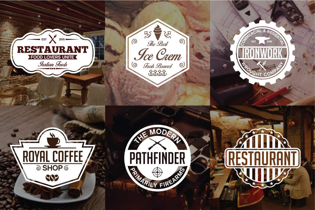 60 Vintage Badges and Logos Bundle, a Branding & Logo Template by shazi (Photo 6 of 21)