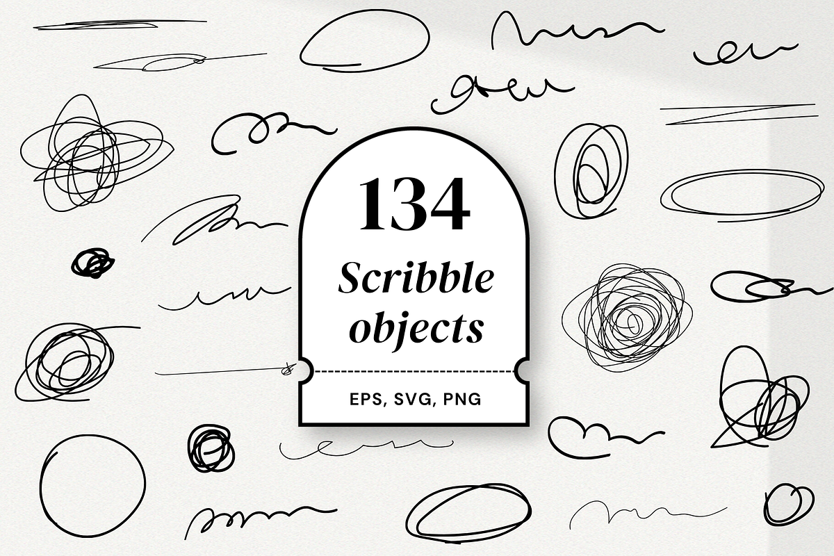 134 Scribbles & circles & underlines, an Object Graphic by Pinkbrush (Photo 1 of 9)