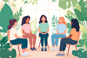 Women sharing support in a group session, a Photo by DanFLCreativo