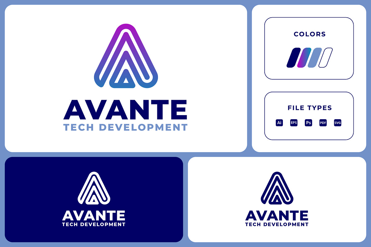 Modern Outline Letter A Logo, a Templates & Theme by Suhandi (Photo 1 of 4)