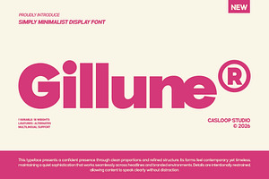 Gillune - Geometric Sans Font