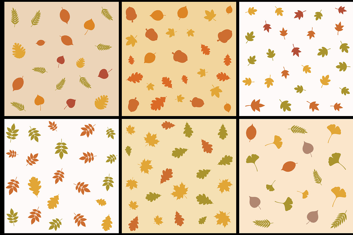 Fall Leaves Pattern Digital Papers, a Pattern Graphic by Gfx Expert Team (Photo 5 of 5)