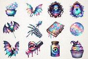 Iridescent Halloween Bundle, an Illustration by RobertsArt (Thumbnail 5 of 7)