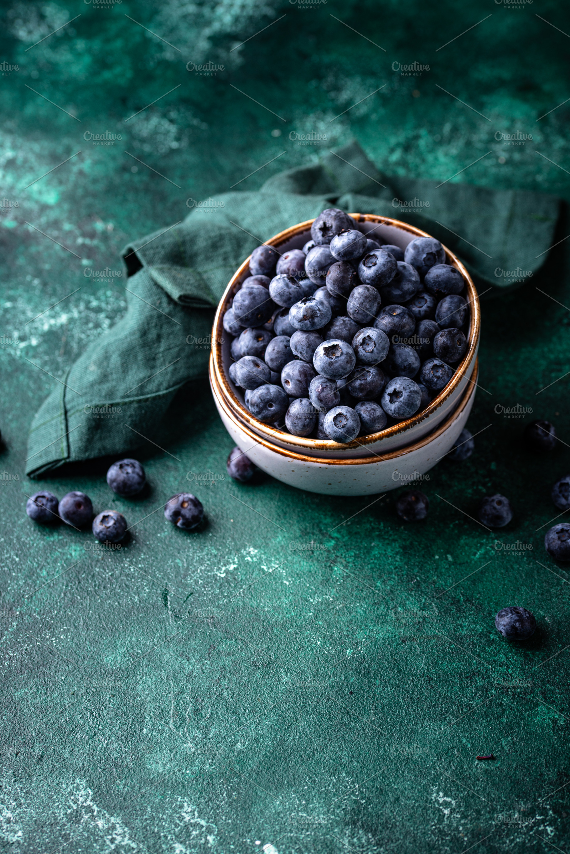Fresh ripe blueberry berries in bowl, a Food & Drink Photo by Yulia Furman