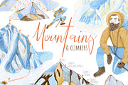 Mountains & Climbers, a Decorative Illustration by ⚞ Kind Illustration ⚟ (Thumbnail 1 of 5)