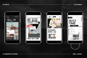 Boarding Pass Instagram PSD Canva