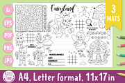 Fairyland coloring activity play mat, an Education Illustration by Lexi Claus (Thumbnail 1 of 6)