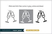 Minimal new year icons, an Outline Icon by Picture Window (Thumbnail 2 of 5)
