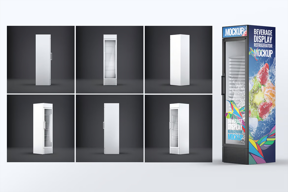 Beverage Display Refrigerator Mockup, an Advertising Mockup by Hubzway (Photo 6 of 6)