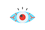 Red Eye Flat Icon, a Duotone Icon by Pexelpy (Thumbnail 2 of 2)