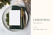 5x7 Christmas Menu Card Mockup, an Advertising Mockup by Serenefeeling (Thumbnail 1 of 7)