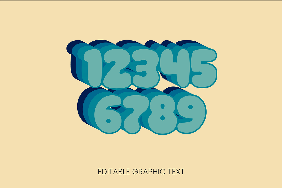 Layered Bubble Text Effect preview 2