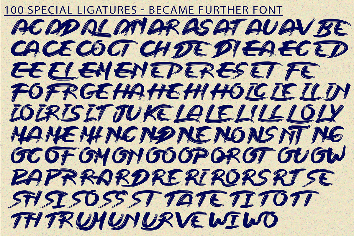 Became Further | Brush Font, a Script Font by 177Studio (Photo 8 of 8)