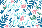 Floral shapes brushes, a Texture Graphic by Natalia Gonzalez (Thumbnail 1 of 6)