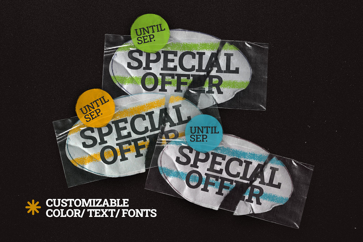 Sale Paper Stickers, an Object Graphic by Pixflow (Photo 6 of 7)