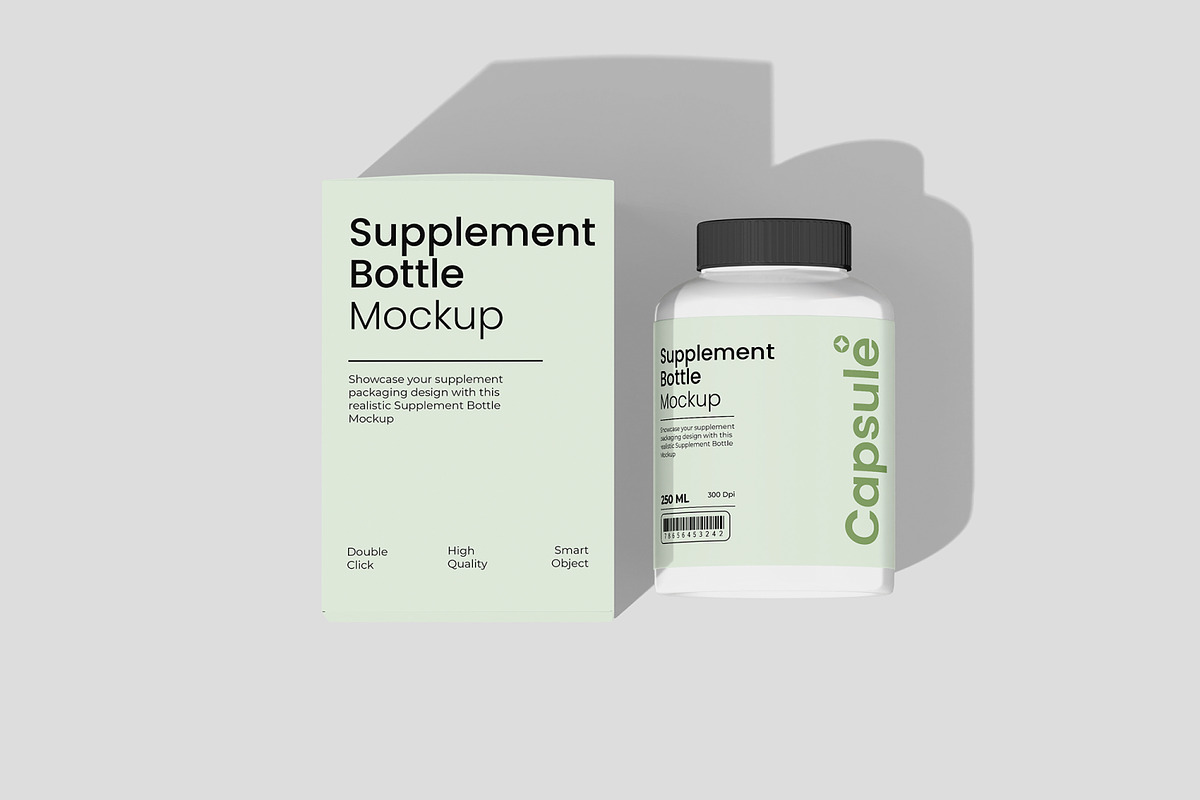 Supplement Bottle Mockup, a Packaging Mockup by Permadi Creative (Photo 4 of 5)
