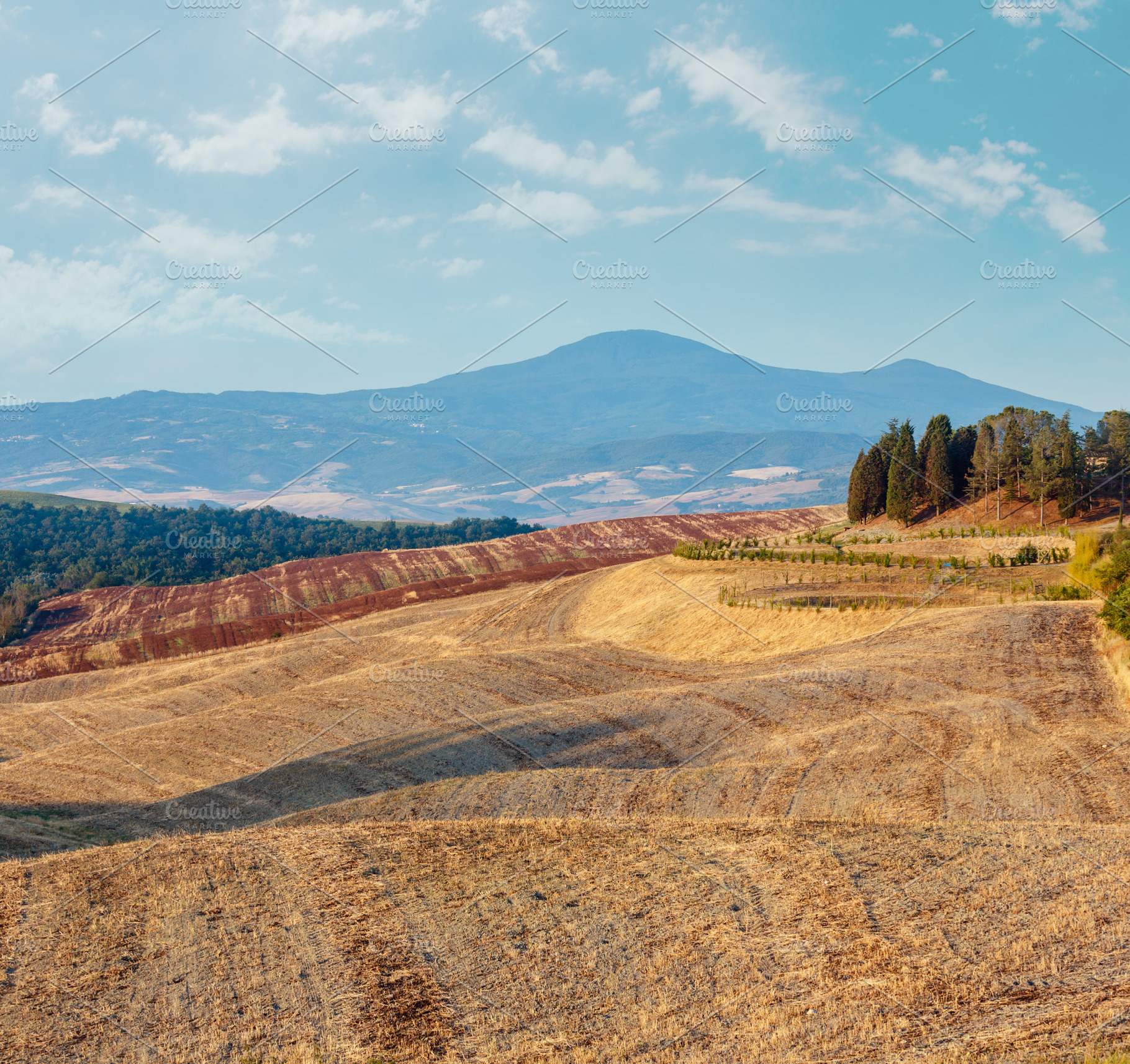 Sunrise countryside view, Italy, a Nature Photo by YuriyB