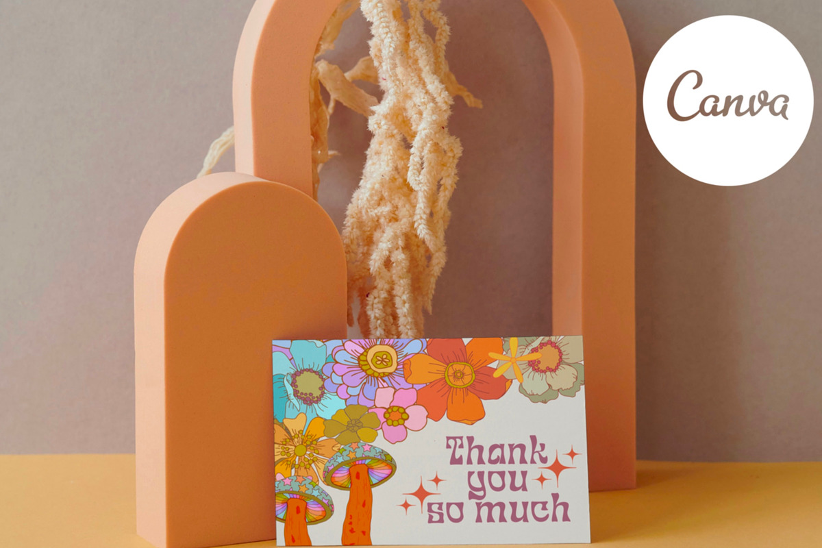 Retro Flowers Logo Canva Template, a Branding & Logo Template by Dear Darling Design (Photo 5 of 7)
