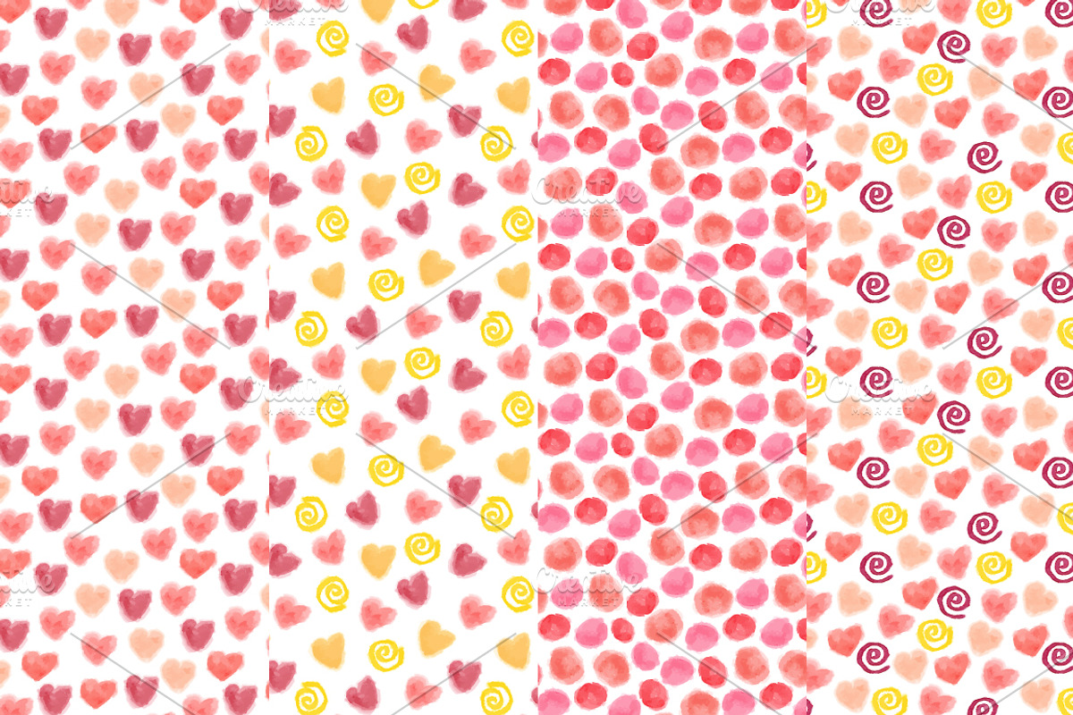 Set of 8 Valentine's Day patterns, a Pattern Graphic by Alenarozova (Photo 2 of 3)