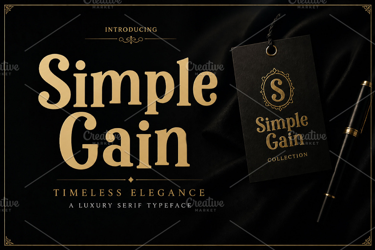 Simple Gain Vintage Display Font, a Slab Serif Font by Wow Magic (Photo 2 of 3)