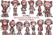 Cute Christmas Clipart, an Illustration by Pixels.Craft (Thumbnail 1 of 5)