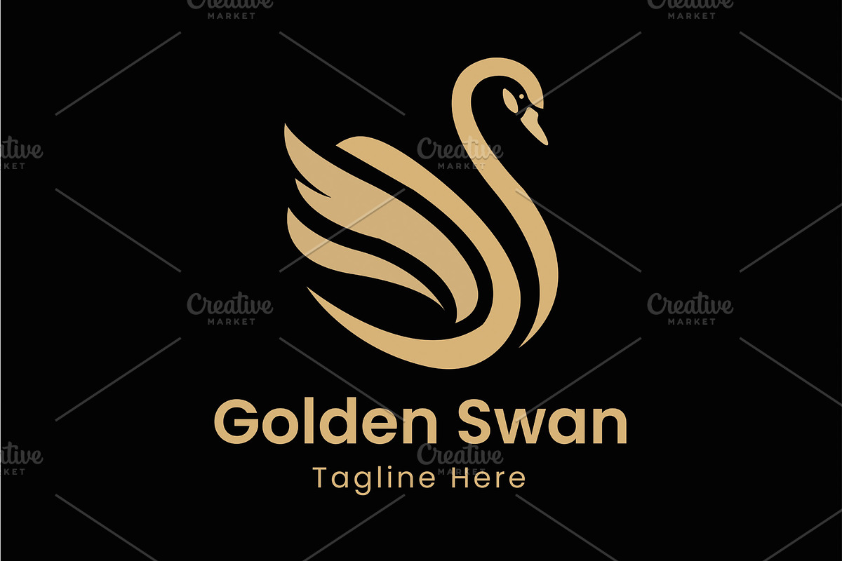 Luxury Golden Swan Elegant Vector, a Branding & Logo Template by Walldecorated