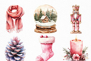 Watercolor Blush Winter Clip Art, an Illustration by Craft Nest (Thumbnail 3 of 6)