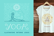 Yoga - illustrations and logos, a Graphic by venimo (Thumbnail 1 of 5)