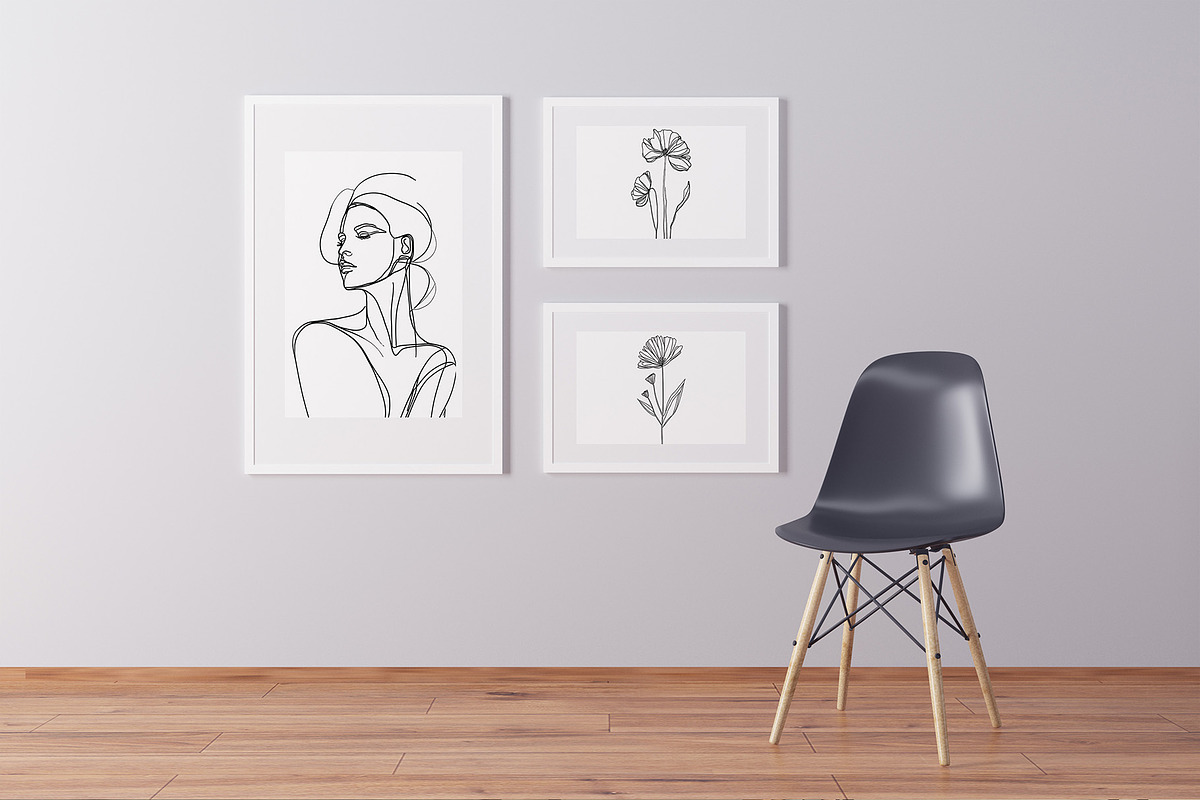 One Line Woman Flower Illustration, a Person Illustration by Vibrand Studio (Photo 5 of 11)