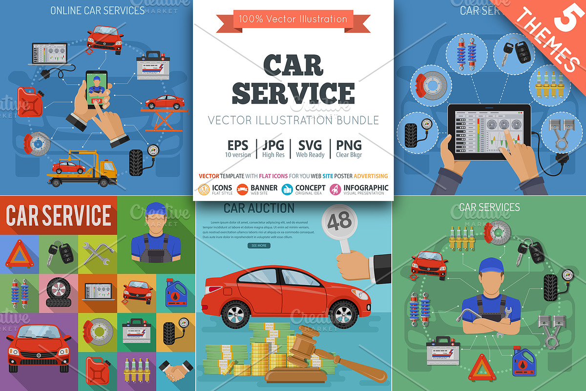Car Service concept, a Finance Illustration by TAlex (Photo 1 of 7)