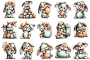 Whimsical Easter Bunny Clipart, an Illustration by OK Design (Thumbnail 3 of 6)
